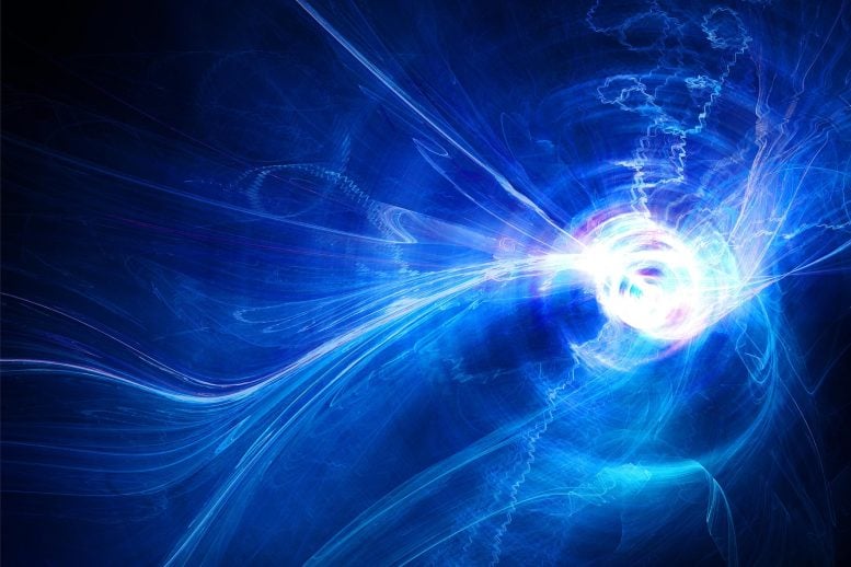 Abstract Blue Energy Art Concept